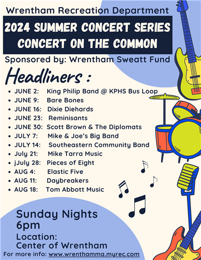 Concert on the Common Flyer
