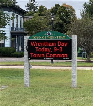 Wrentham Day sign