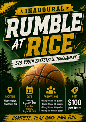 Rumble at Rice 3v3 youth basketball Tournament 2026