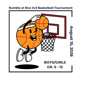Rumble at Rice 3v3 youth basketball Tournament Logo